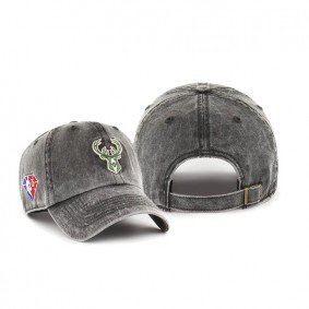 Milwaukee Bucks NBA 75th Anniversary Rocker 47 CLEAN UP Hat Black