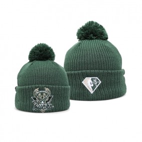 Milwaukee Bucks NBA 75th Season Pom Beanie Knit Hat Green