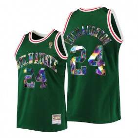 Pat Connaughton Milwaukee Bucks NBA 75th Diamond Badge #24 Green Throwback Men Jersey