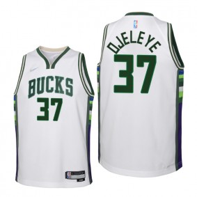 Semi Ojeleye Milwaukee Bucks White 2021-22 City Edition Jersey - Kids