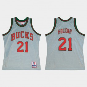 Bucks 75th Anniversary Silver Jrue Holiday Jersey