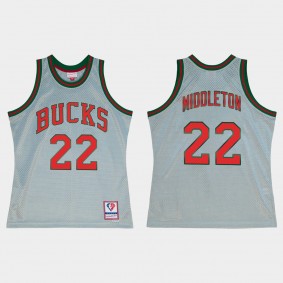 Bucks 75th Anniversary Silver Khris Middleton Jersey