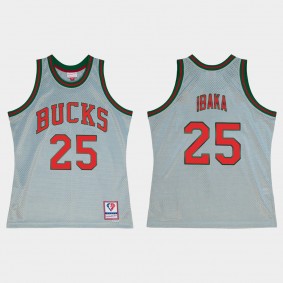 Bucks 75th Anniversary Silver Serge Ibaka Jersey