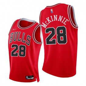 Alfonzo McKinnie #28 Chicago Bulls 2021-22 Icon Edition Red Jersey NBA 75th
