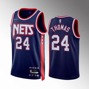 Cam Thomas Brooklyn Nets Blue #24 City Edition Jersey 75th Diamond