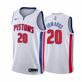 Carsen Edwards 2022 Detroit Pistons White #20 Association Edition Jersey 75th Diamond