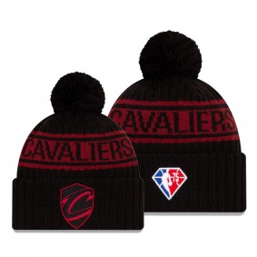 2021 Draft Edition Cleveland Cavaliers Black 75th Anniversary Logo Knit Hat
