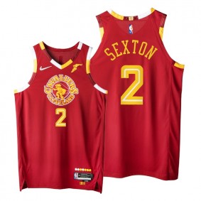 Collin Sexton Cavaliers 2021-22 City Edition Red Jersey NBA 75th Authentic