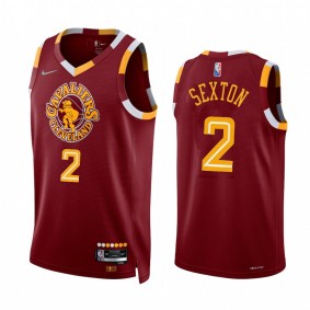 Cleveland Cavaliers Collin Sexton 2021-22 Red City Edition Jersey 75th Anniversary