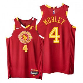 Evan Mobley Cavaliers 2021-22 City Edition Red Jersey NBA 75th Authentic