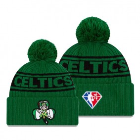 2021 Draft Edition Boston Celtics Green 75th Anniversary Logo Knit Hat