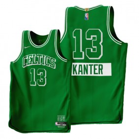 Enes Kanter Boston Celtics 2021-22 City Edition #13 Green Jersey 75th Season Authentic