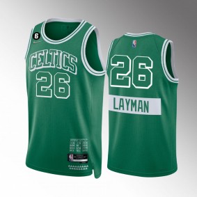 Jake Layman Boston Celtics Green City Edition Men Jersey 75th Diamond Badge