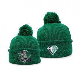 Boston Celtics NBA 75th Season Pom Beanie Knit Hat Green