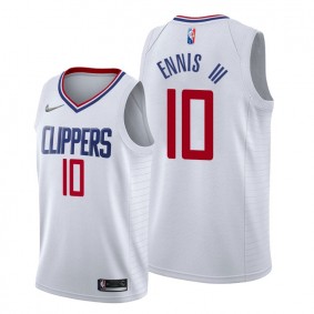 James Ennis III #10 LA Clippers 2021-22 Association Edition White Jersey 75th Diamond