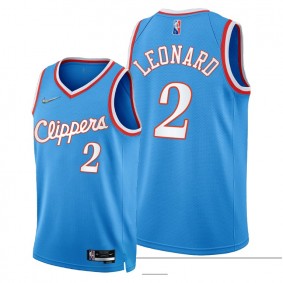 Clippers Kawhi Leonard 2021-22 City Edition Jersey Blue