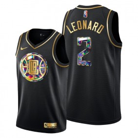 Clippers Kawhi Leonard 2021-22 Diamond Logo Jersey Black