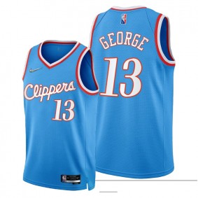 Clippers Paul George 2021-22 City Edition Jersey Blue