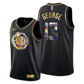 Clippers Paul George 2021-22 Diamond Logo Jersey Black