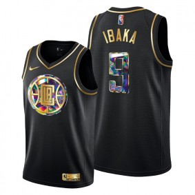 Clippers Serge Ibaka 2021-22 Diamond Logo Jersey Black