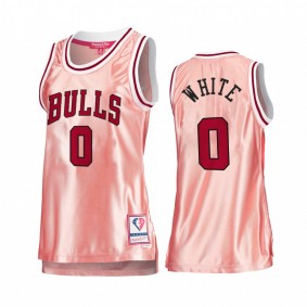 Coby White Chicago Bulls Rose Gold Jersey #0 Pink 75th Anniversary Women's Tank