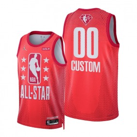 Custom 2022 Cleveland All-Star Maroon 75th Patch Jersey NBA #00