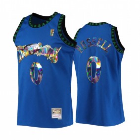 D'Angelo Russell Minnesota Timberwolves #0 Blue NBA 75th Anniversary Diamond Jersey Classic