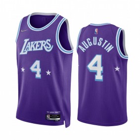 D.J. Augustin 2022 Los Angeles Lakers Purple #4 City Edition Jersey 75th Anniversary