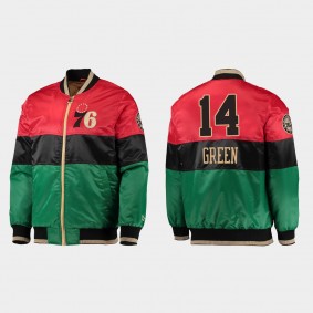 76ers Danny Green 75th Anniversary BHM Jacket Red