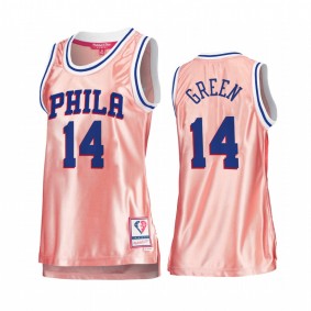 Danny Green Philadelphia 76ers Rose Gold Jersey #14 Pink 75th Anniversary Women's Tank