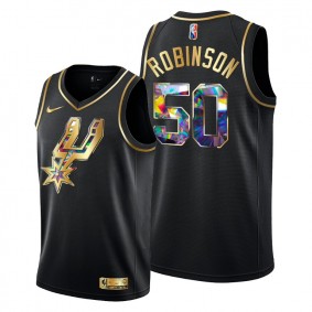 #50 David Robinson San Antonio Spurs NBA 75th Anniversary Team Black Jersey