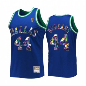 Dallas Mavericks Davis Bertans NBA 75th Anniversary Diamond #44 Blue Retro Jersey