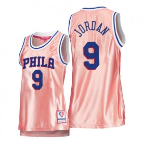 Hot Lady's Philadelphia 76ers #9 DeAndre Jordan Pink Rose Gold Jersey 75th Anniversary