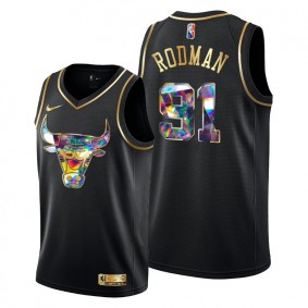 #91 Dennis Rodman Chicago Bulls NBA 75th Anniversary Team Black Jersey