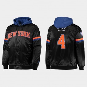 75th knicks Derrick Rose Full-Snap Jacket Black