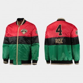 Knicks Derrick Rose 75th Anniversary BHM Jacket Red