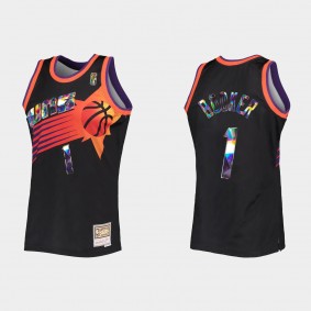 Bulls Devin Booker 75TH Black Retro Jersey Diamond Edition