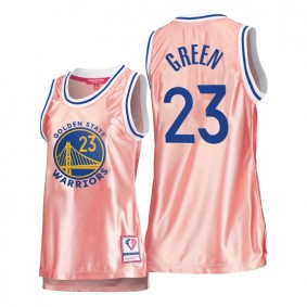 Hot Lady's Golden State Warriors #23 Draymond Green Pink Rose Gold Jersey 75th Anniversary