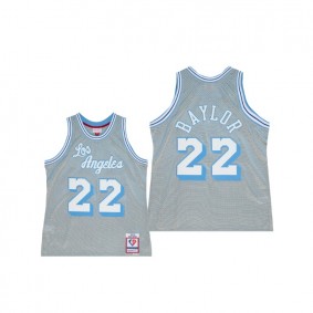 Elgin Baylor Los Angeles Lakers #22 Silver Retro 75th Jersey Classic