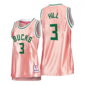 George Hill Milwaukee Bucks Rose Gold Jersey 75th Anniversary Pink Women's
