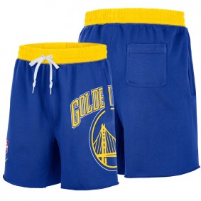 Golden State Warriors Shorts 75th Anniversary Courtside Fleece Royal Shorts