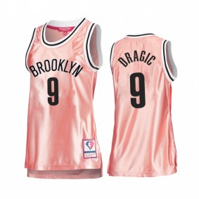 Brooklyn Nets Goran Dragic Rose Gold Pink 75th Anniversary Women's Jersey #9