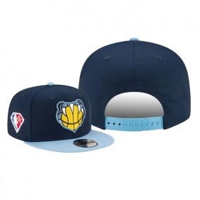 Memphis Grizzlies 2021 NBA Draft Navy Hat 75th Anniversary Logo