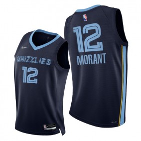 Grizzlies Ja Morant 2021-22 75th Diamond Anniversary Jersey Blue