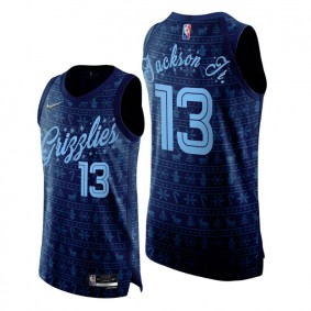 Memphis Grizzlies #13 Jaren Jackson Jr. Navy Christmas Night Jersey 75th Anniversary