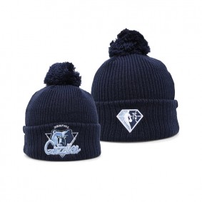 Memphis Grizzlies NBA 75th Season Pom Beanie Knit Hat Navy