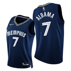 Grizzlies Santi Aldama 2021-22 75th Diamond Anniversary Jersey Navy