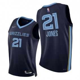 Grizzlies Tyus Jones 2021-22 75th Diamond Anniversary Jersey Blue