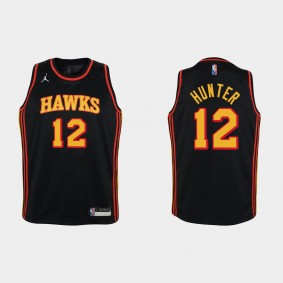 Hawks 75th Anniversary Black De'Andre Hunter Youth Jersey Statement