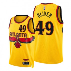 Cameron Oliver #49 Atlanta Hawks 2021-22 City Edition Gold Jersey 75th Diamond